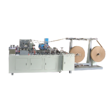 Máquina para fabricar mangos de papel retorcidos con dos sistemas de encolado